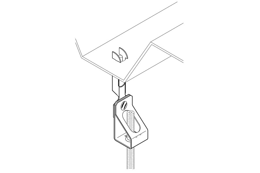 Clip in acciaio armonico per barra filettata