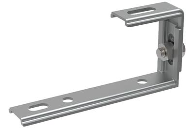 Adjustable C type bracket for fastening on concrete